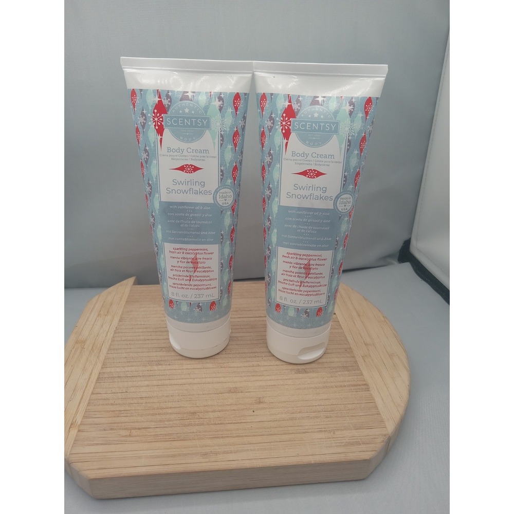 2 Scentsy ~ Body Cream -Swirling‎ Snowflakes